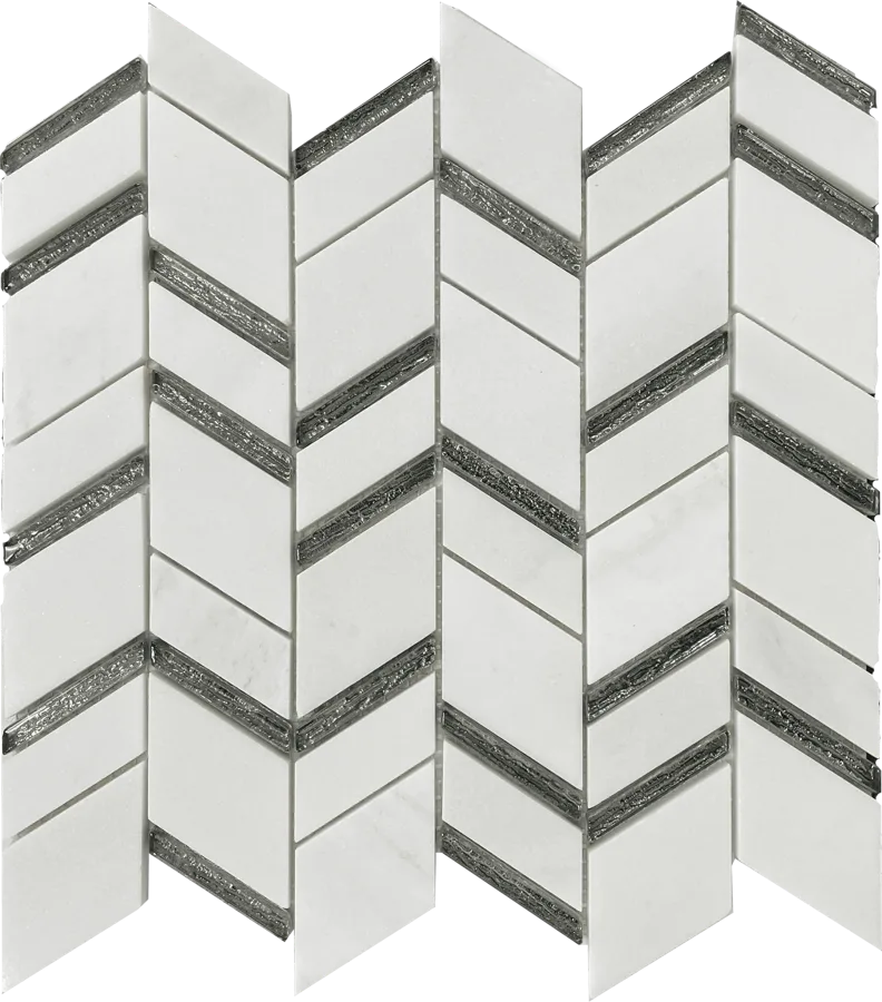 MTD Mosaics Chelsea White 12×12 MTD-1461
