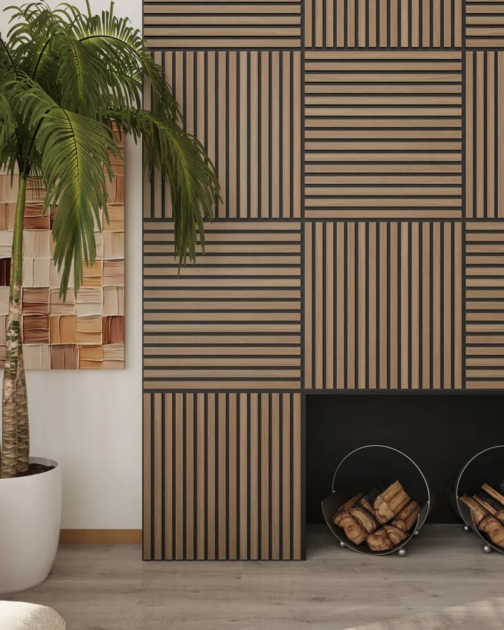MTD Wall Panel Square Acoustic Panels Smoked Oak 24×24 MTD-SQAAP004