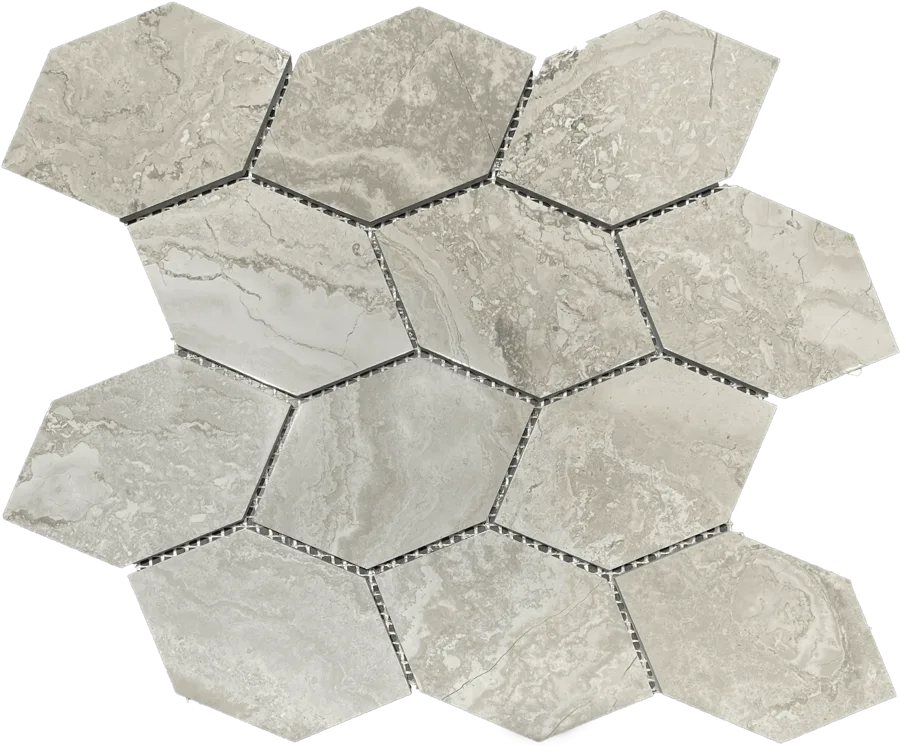 MTD Mosaics Elongated Hex Grigio 12×12 MTD-3610