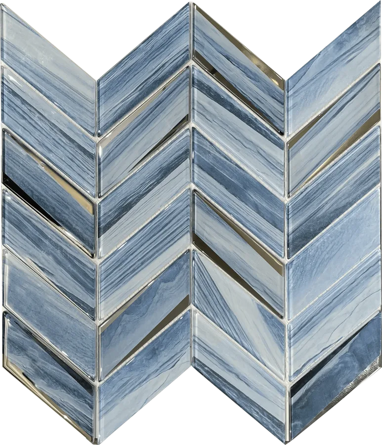 MTD Mosaics Blue Marble Chevron 13×13 MTD-C821