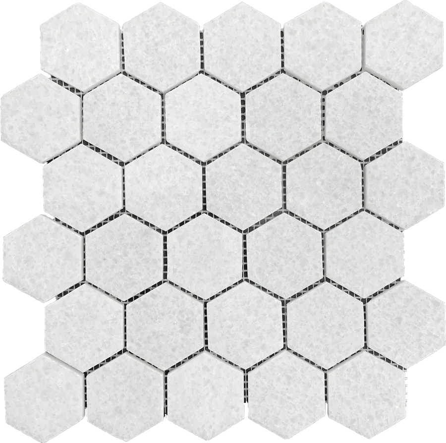 MTD Mosaics Frost Hex Smooth 12×12 MTD-4903
