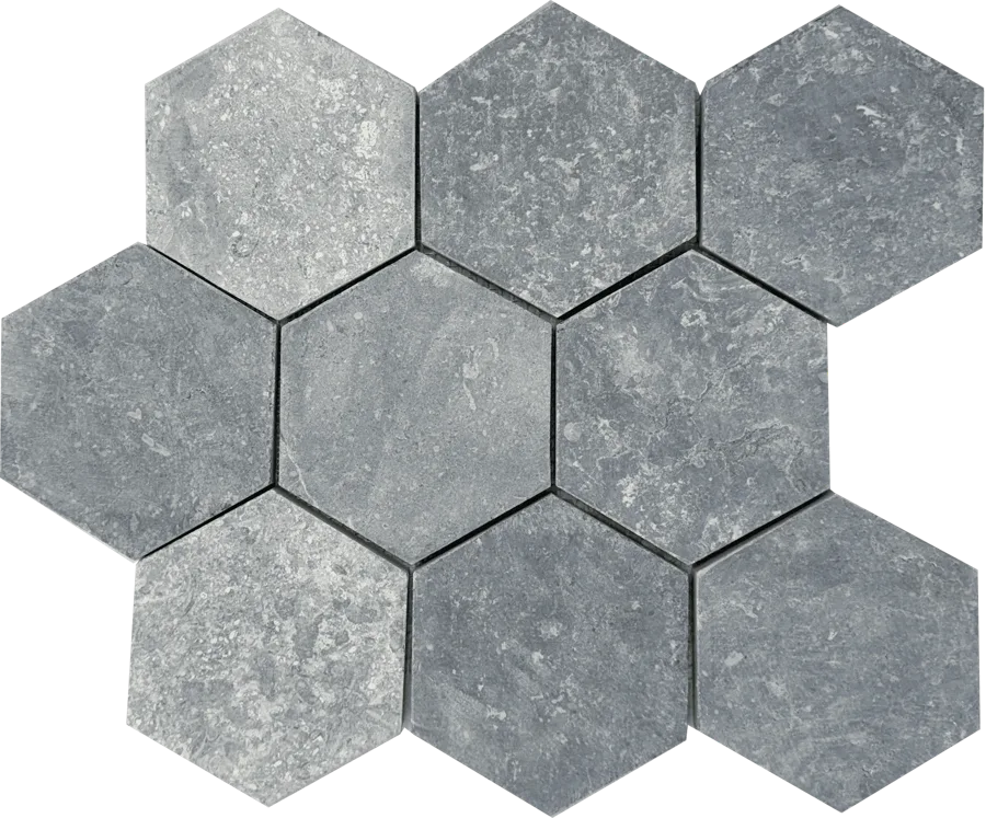 MTD Mosaics Prambanan Grey Hex XL 12×11.5 MTD-CV6024
