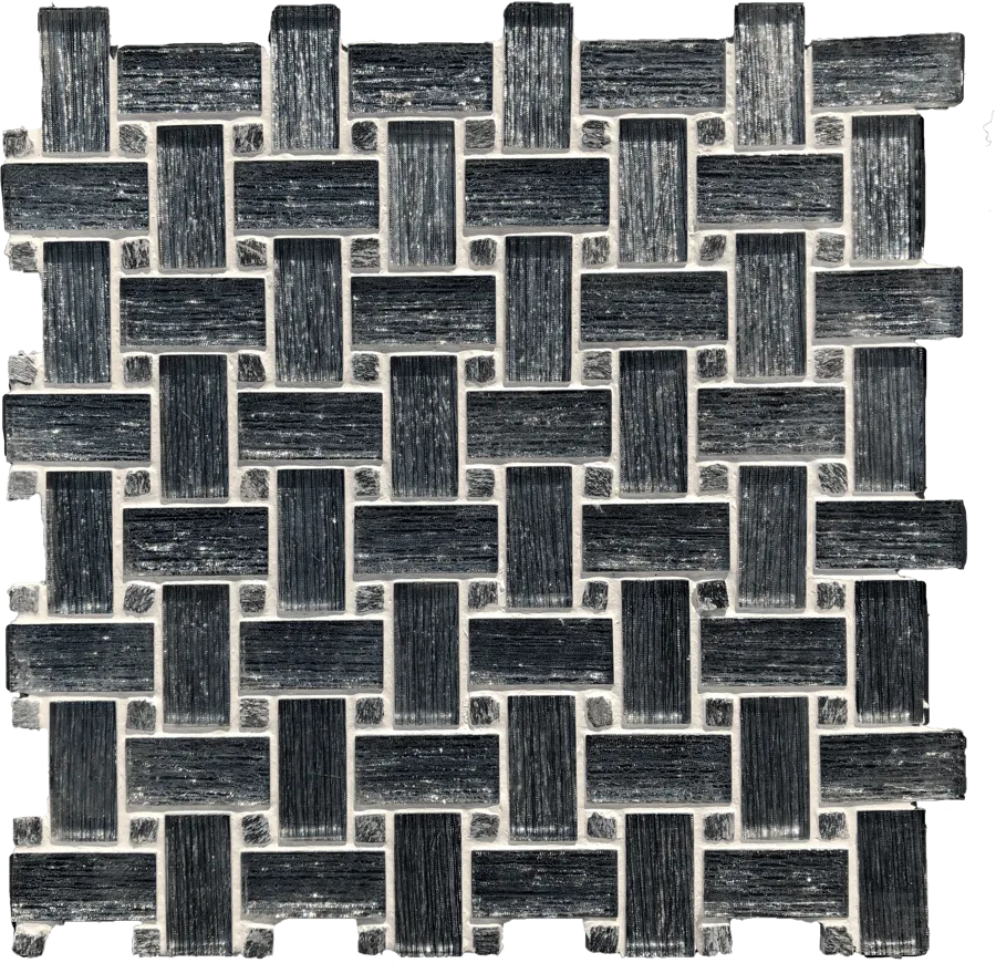 MTD Mosaics Crystal Weave Nero 11.8×11.8 MTD-HKS6180