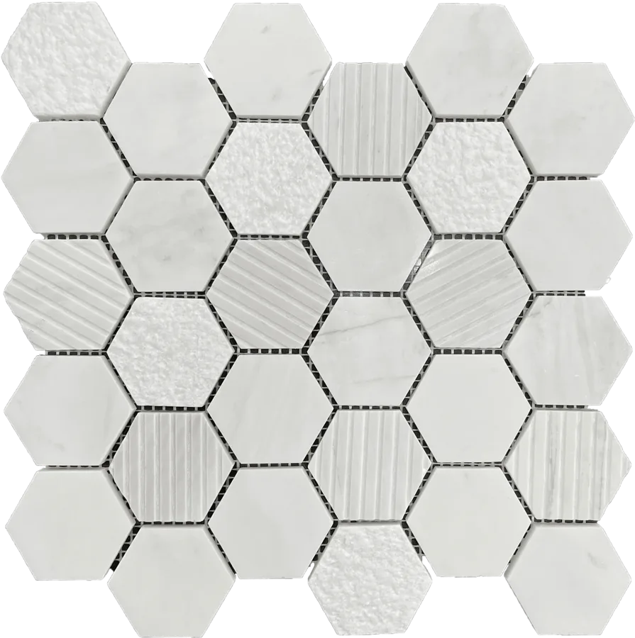 MTD Mosaics Milos Hex Structured 12×12 MTD-9095