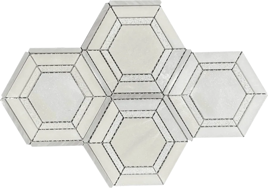 MTD Mosaics Athena Stone Hex 12.5×11 MTD-3301-ATHENA