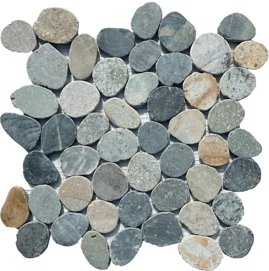 MTD Mosaics Sumatra Flat Mix Pebble 12×12 MTD-CV701