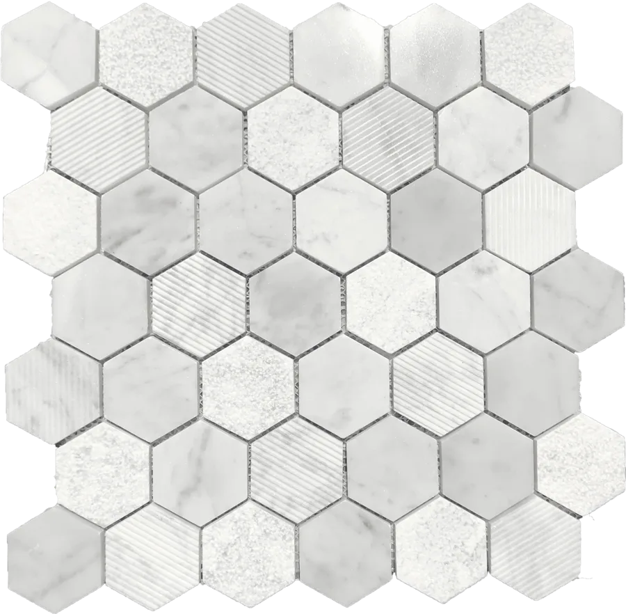 MTD Mosaics Carrara Hex Structured 12×12 MTD-3189