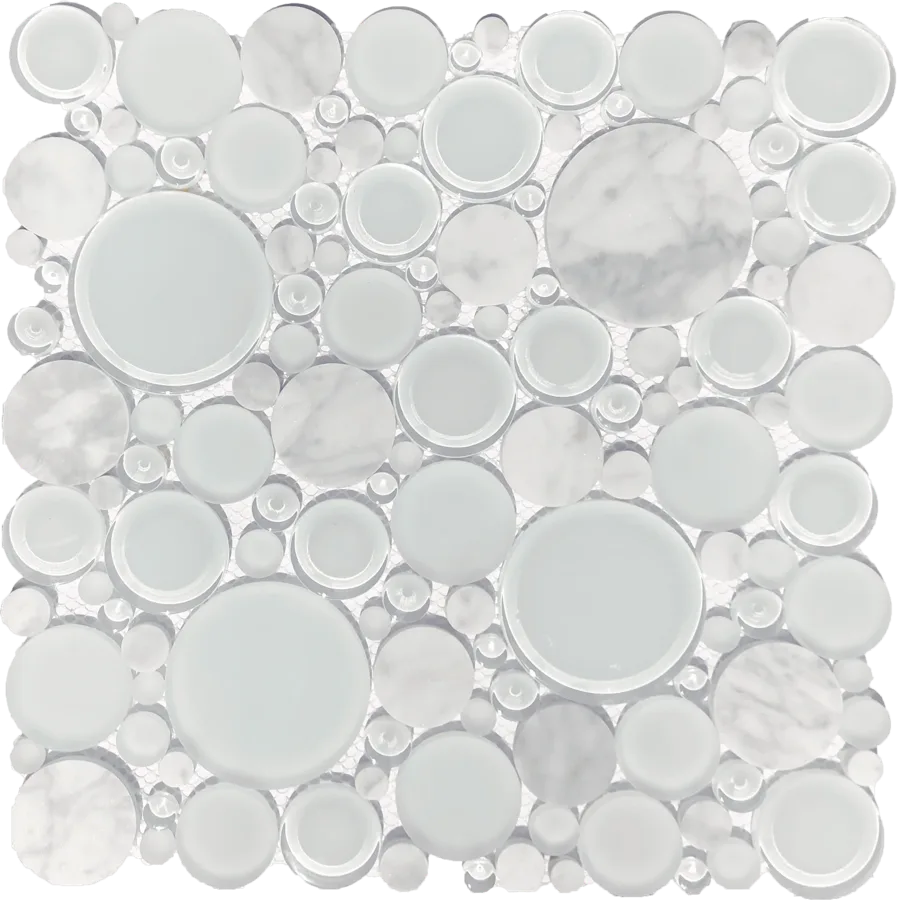 MTD Mosaics Moon White Dots 12×12 MTD-BFS101