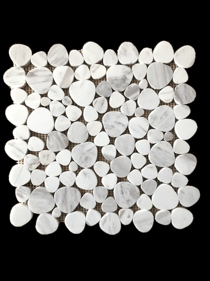 MTD Mosaics White Hearts Marble 12×12 MTD-1687