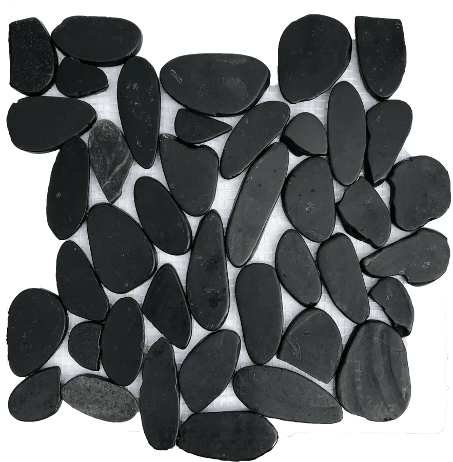 MTD Mosaics Charcoal Flat Pebble 12×12 MTD-FP102