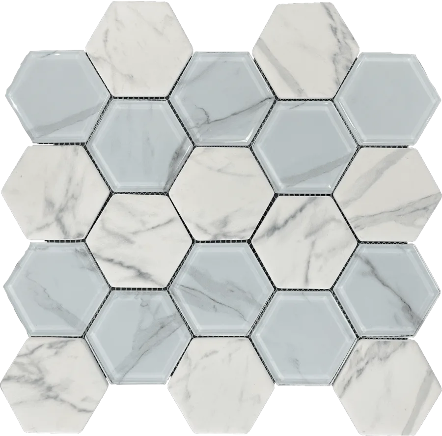 MTD Mosaics Grand Calacatta Glass 13.5×12 MTD-S517