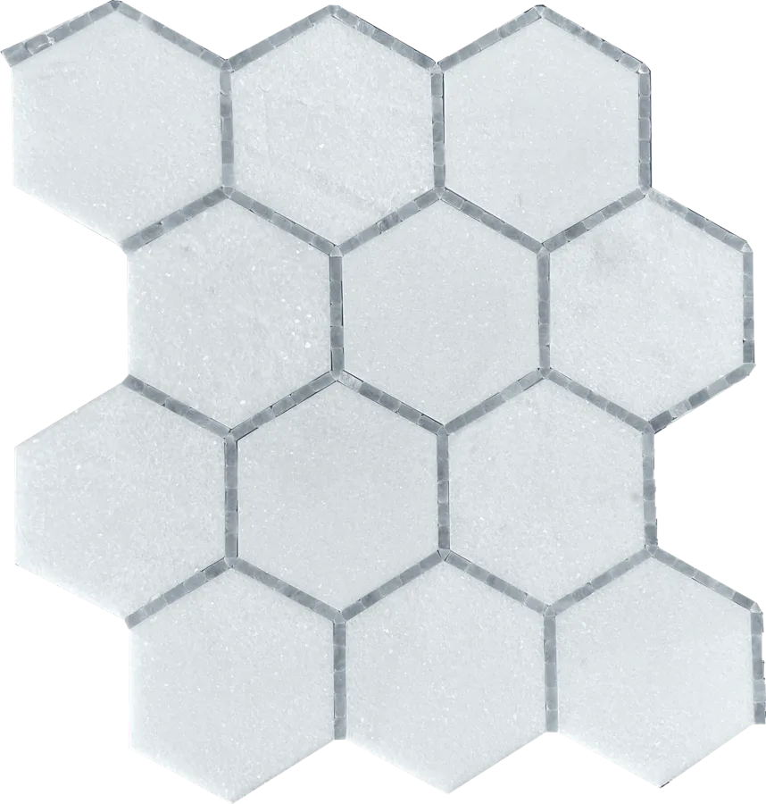 MTD Mosaics Bianco Elegante Hex 13.5×12.5 MTD-6989