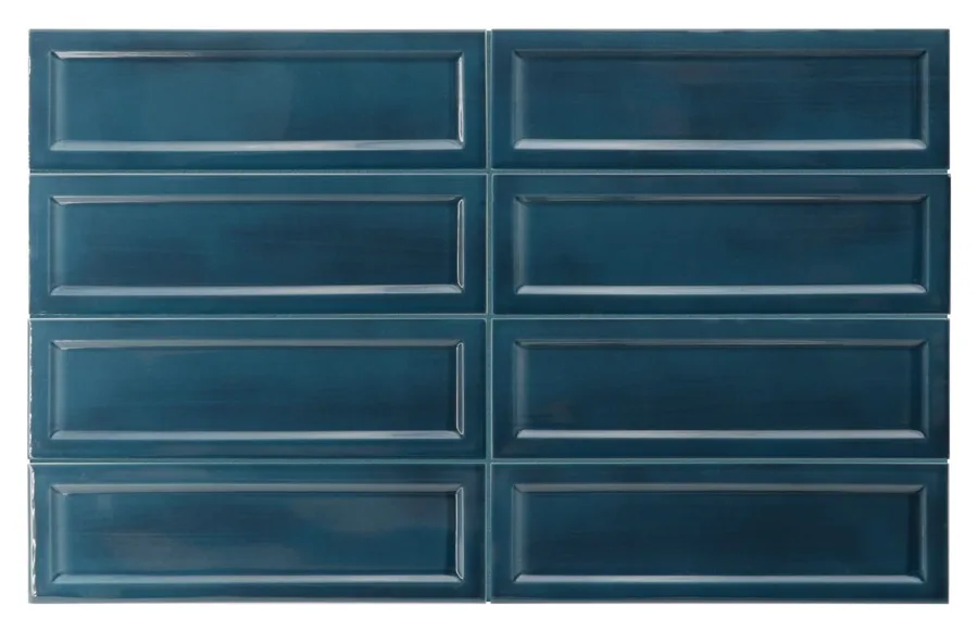 MTD Ceramic Subway Tile Island Frame Slate Blue 2.5×8 MTD-31203