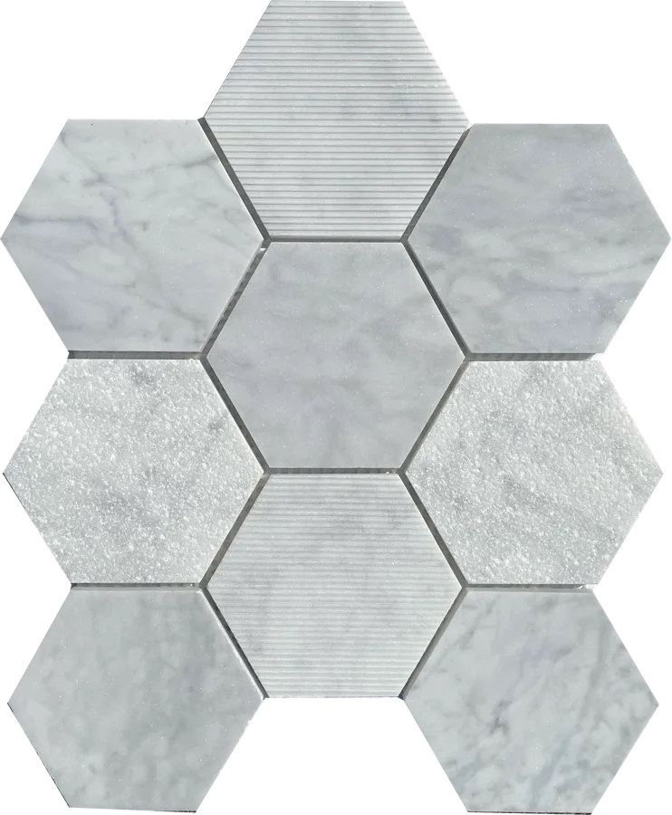 MTD Mosaics Marmi Carrara Hex 12×11.25 MTD-3151