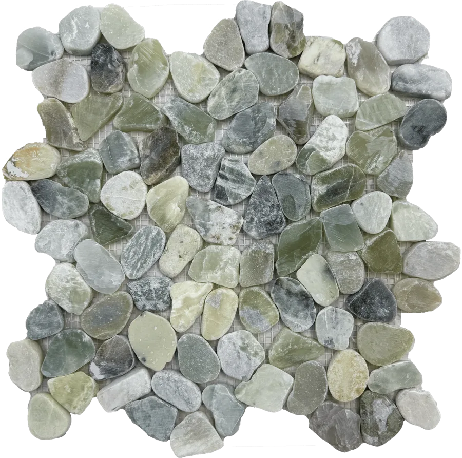 MTD Mosaics Ice Jade Small Sliced Pebble 12××12 MTD-CV90
