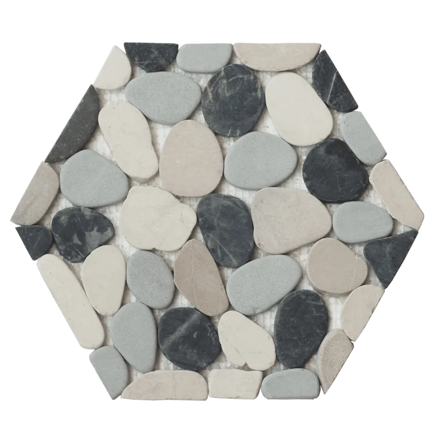 MTD Mosaics Pebblino Metro Flat Hexagon 9.84×11.81 MTD-A4-1