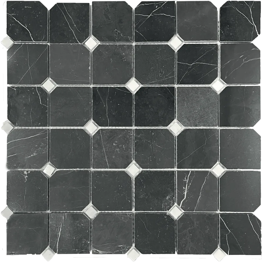 MTD Mosaics Sterling Black Square 12×12 MTD-3274